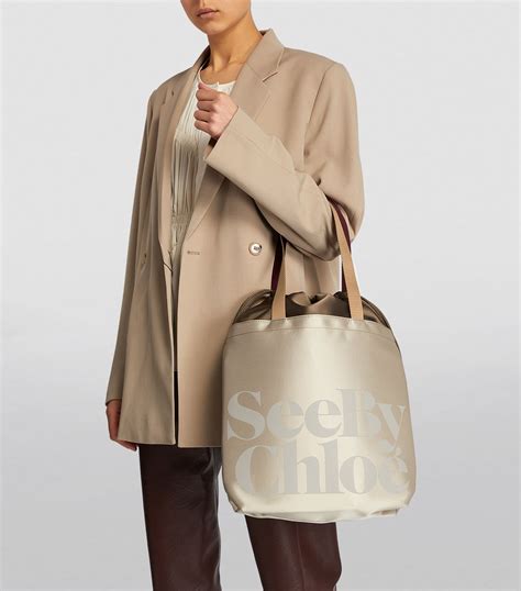 see by chloe tasche silber|Handbag See by Chloé Silver in Polyester .